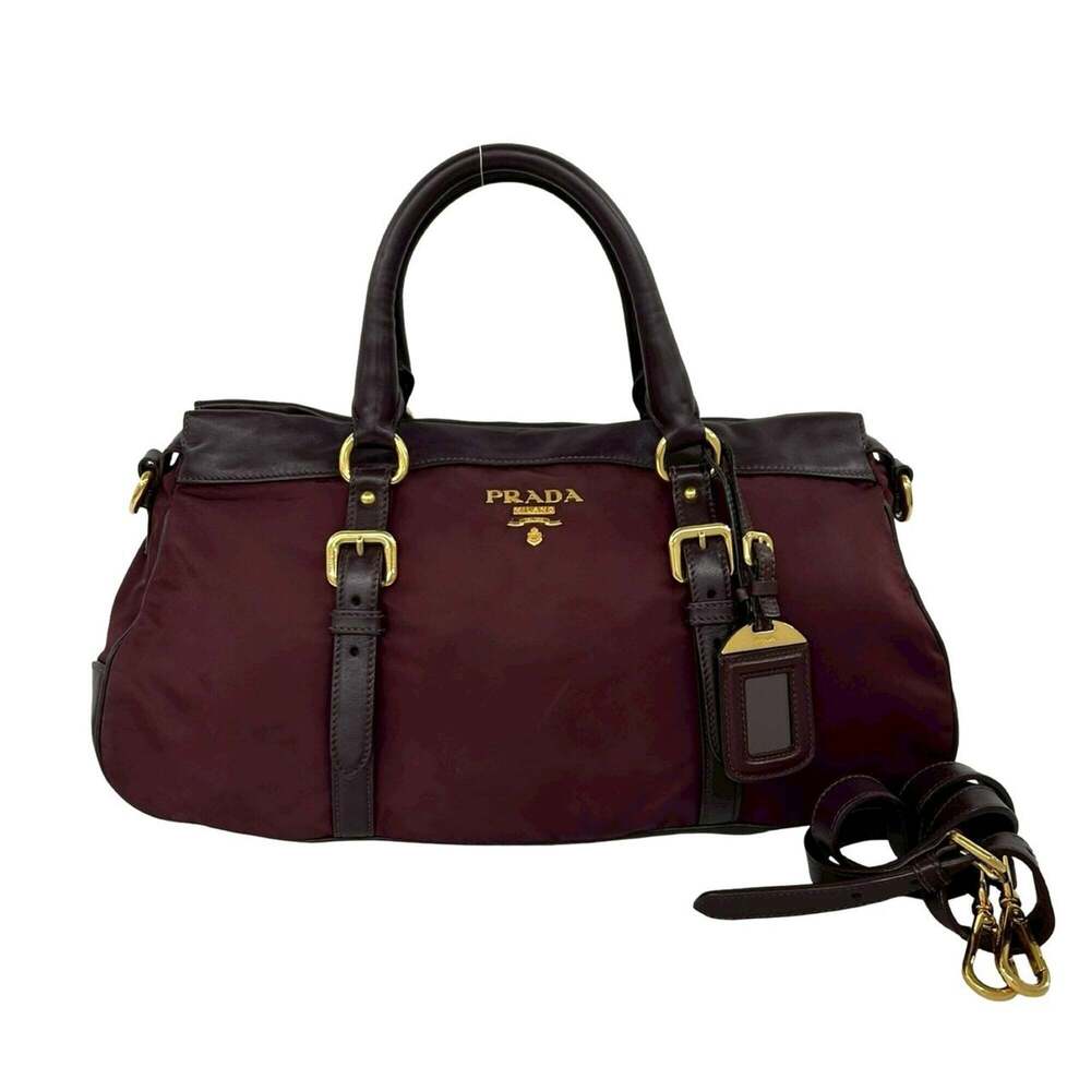 PRADA Red Leather Shoulder Bag